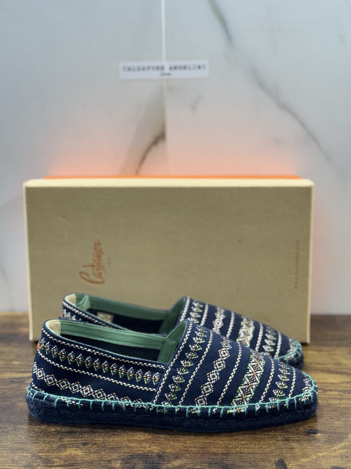 Castagner Espadrillas Uomo Mocassino Blu Fantasy 42