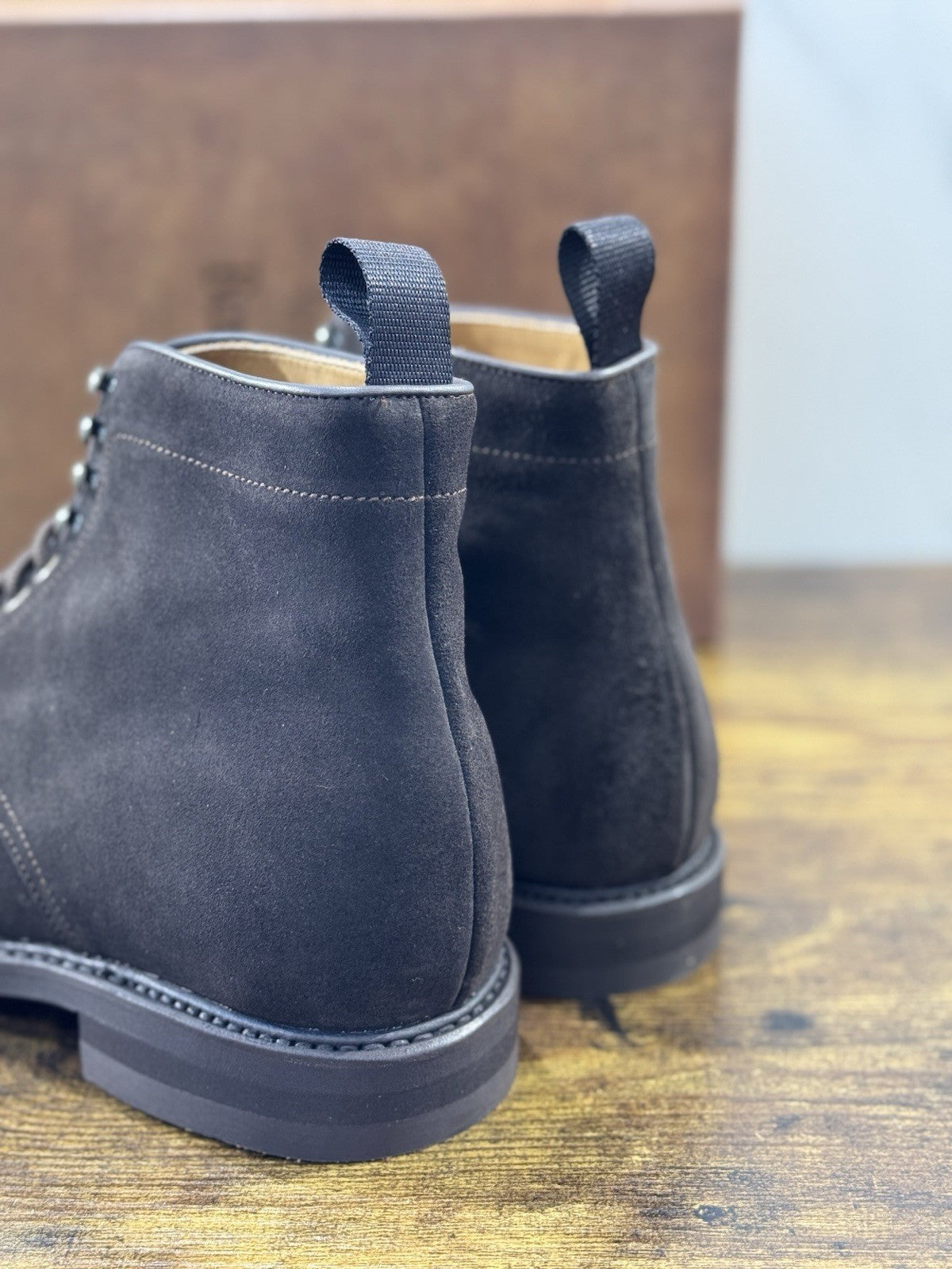 Berwick 1707 Stivaletto Uomo Suede Marrone Fondo Vibram Casual Boot 41.5