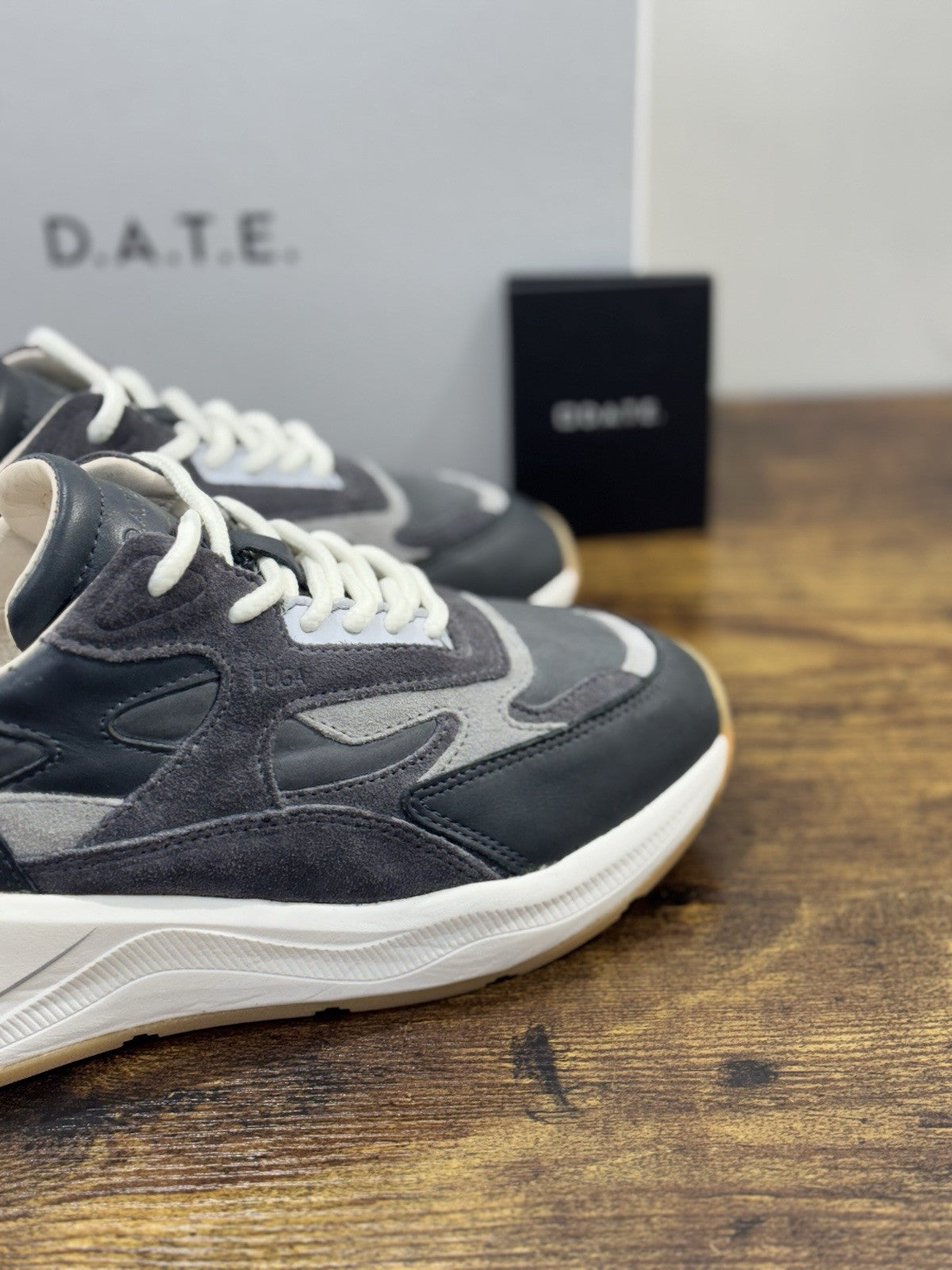 D.A.T.E Fuga Dragon Donna   sneaker Pelle Wax Antracite    Casual Shoes 36
