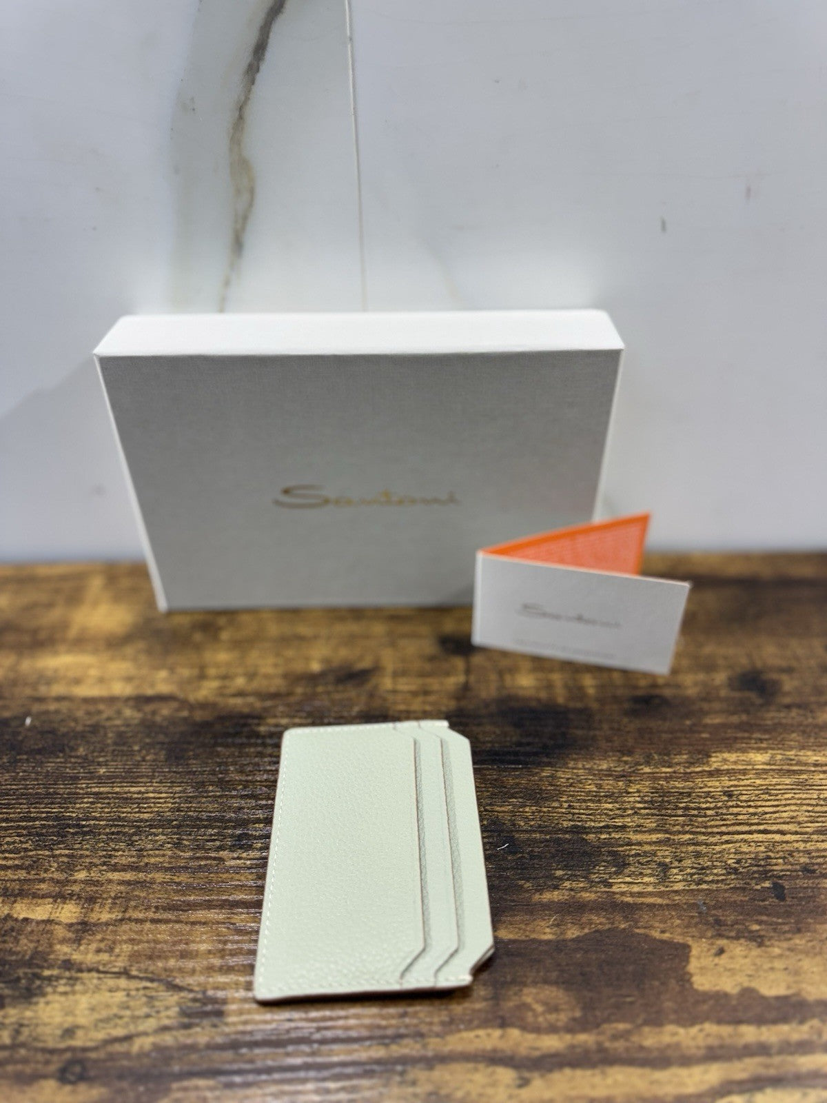 Porta Carte Di Credito Pelle Salvia    Santoni Luxury Men Wallet Santoni