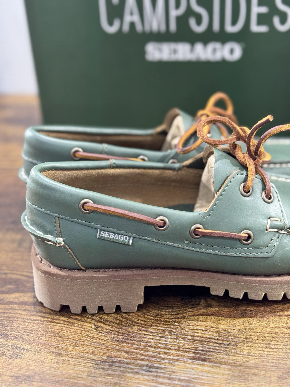 Sebago Mocassino Donna Ranger Pelle Verde Icon Woman Sebago Shoe 38.5