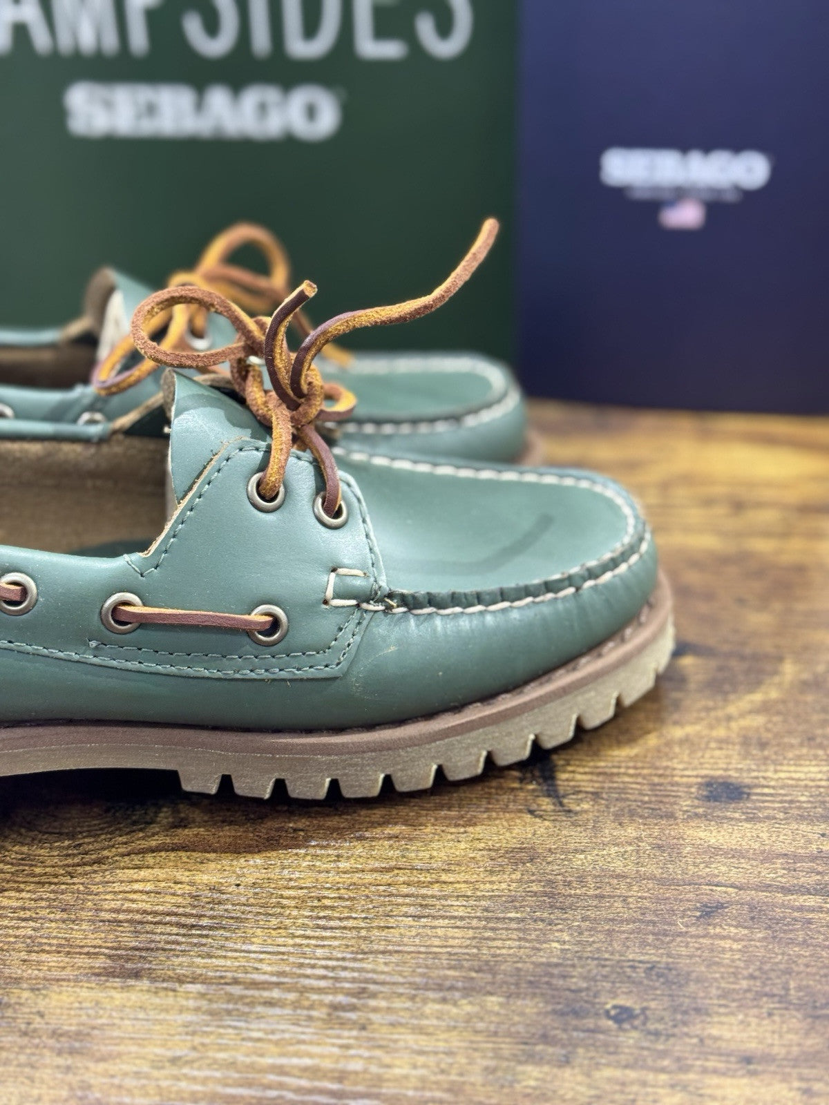 Sebago Mocassino Donna Ranger Pelle Verde Icon Woman Sebago Shoe 37.5