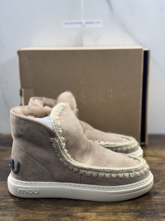 Mou eskimo Sneaker  Bold Suede Beige Casual Mou Woman Boot  Pietre  Logo 40