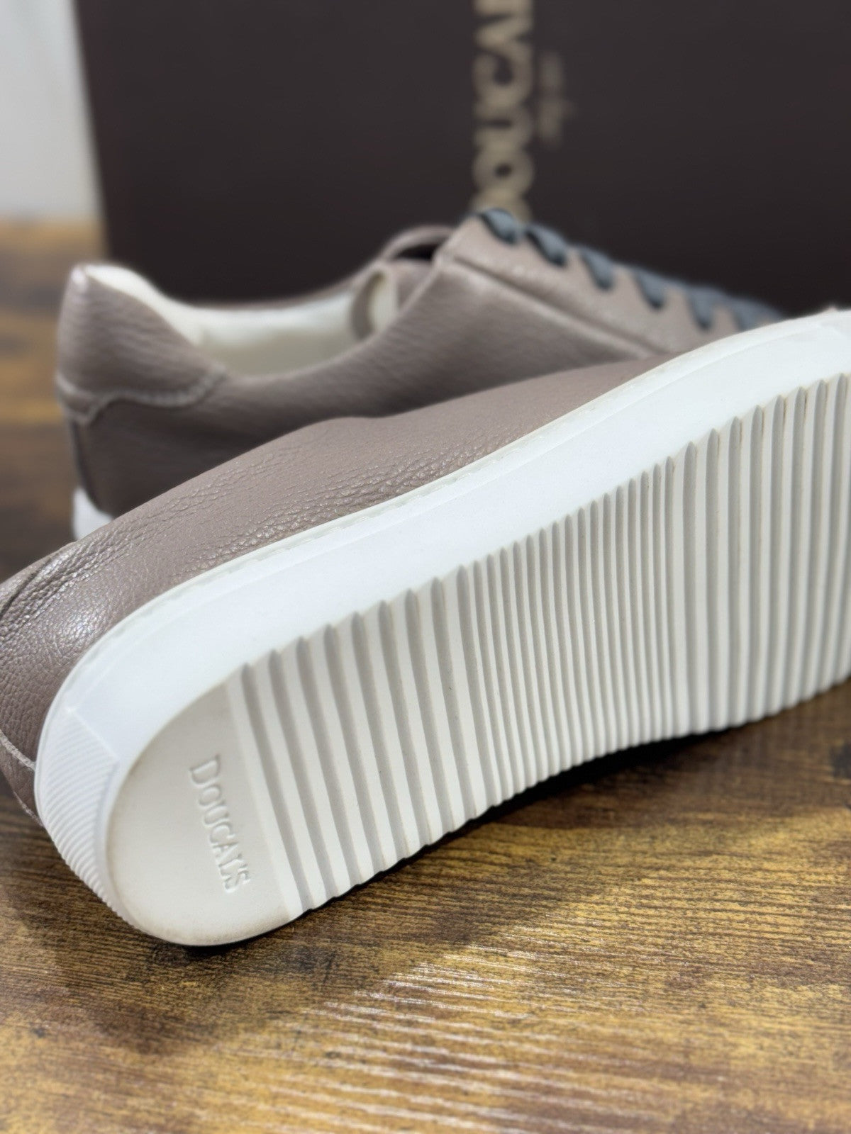 Doucal’s Sneaker Uomo Icon Pelle Antracite    Luxury Men Shoes Doucal’s 41.5