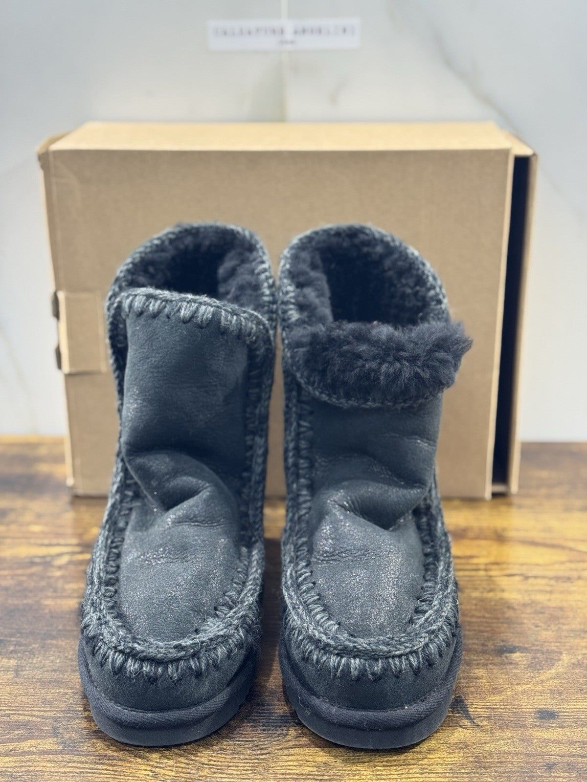 Mou eskimo Inner Wedge Short  Nero   Casual Mou Woman Boot Glitter Logo 39
