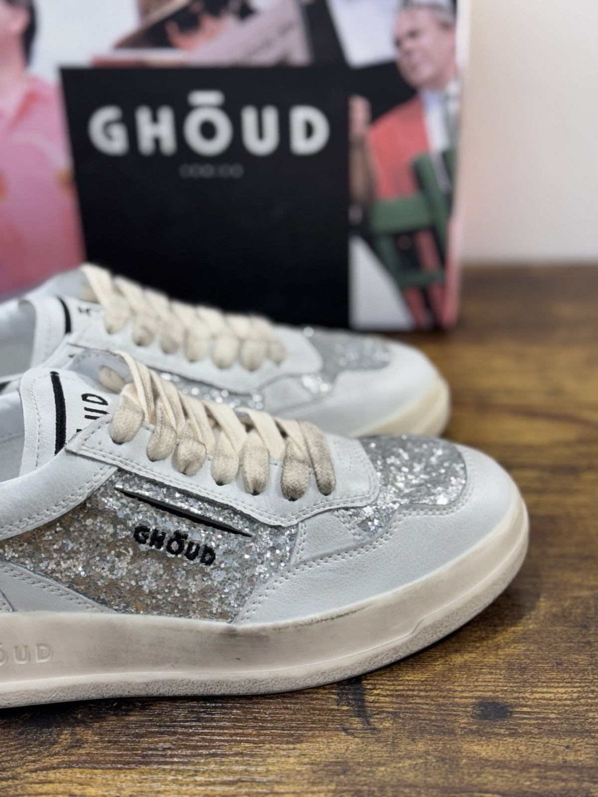 Ghoud Sneaker Donna Tweener Low Pelle Silver Black    Casual Woman Sneaker 37