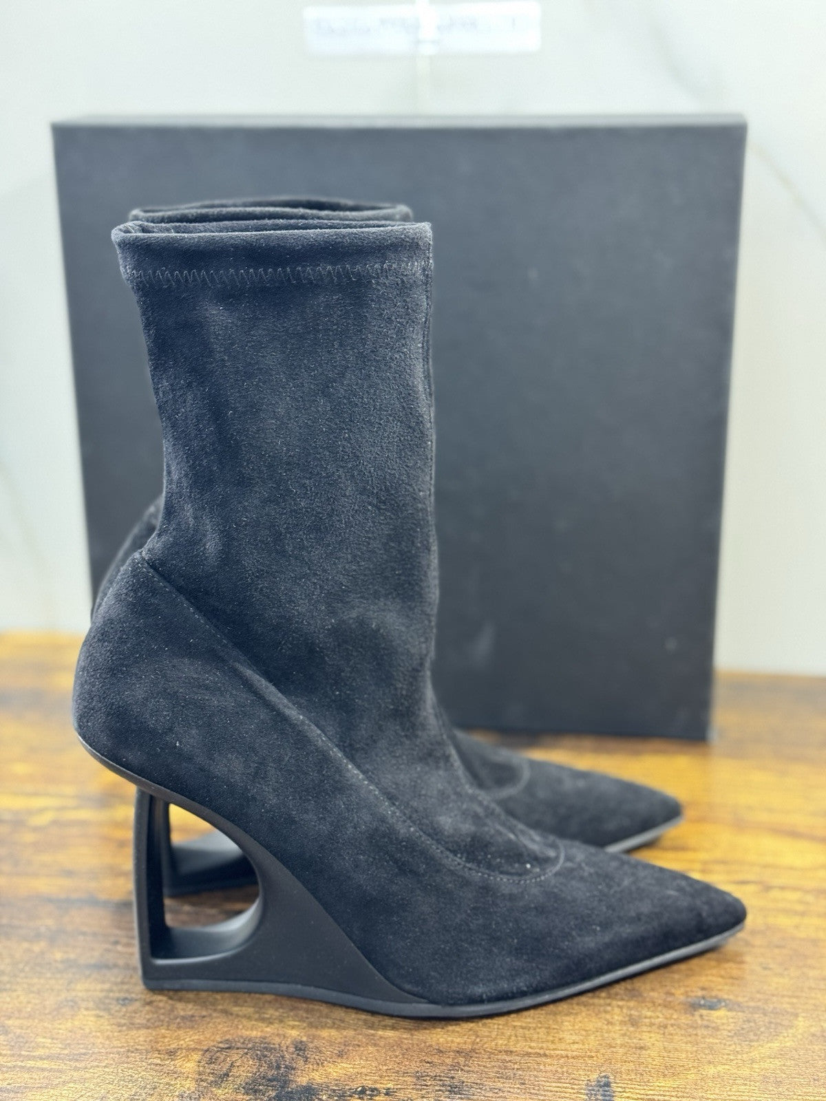Vic Matie’ Stivaletto donna Suede Nero Zeppa casual boot donna 37