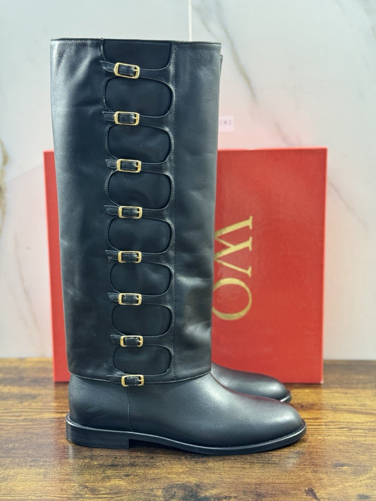 WO Milano Stivale  donna Pelle Nero     casual boot tacco luxury 36