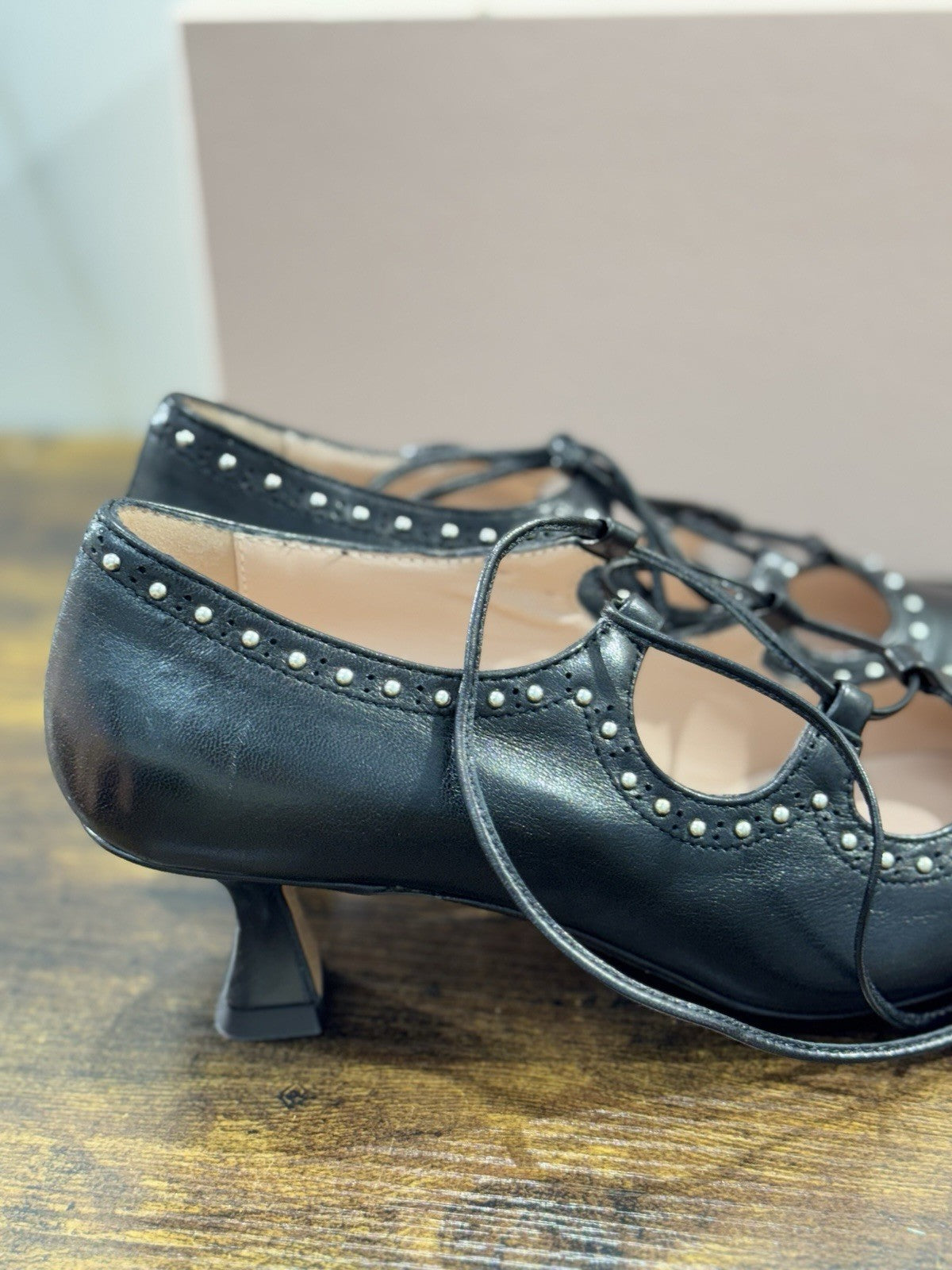 Anna F. Décolleté’ Donna Pelle Nero  Con Tacco 37.5