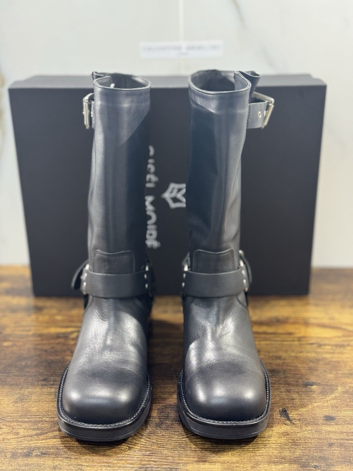 Gisel Moire’ Texano  Donna Pelle Nera Made In Italy 40