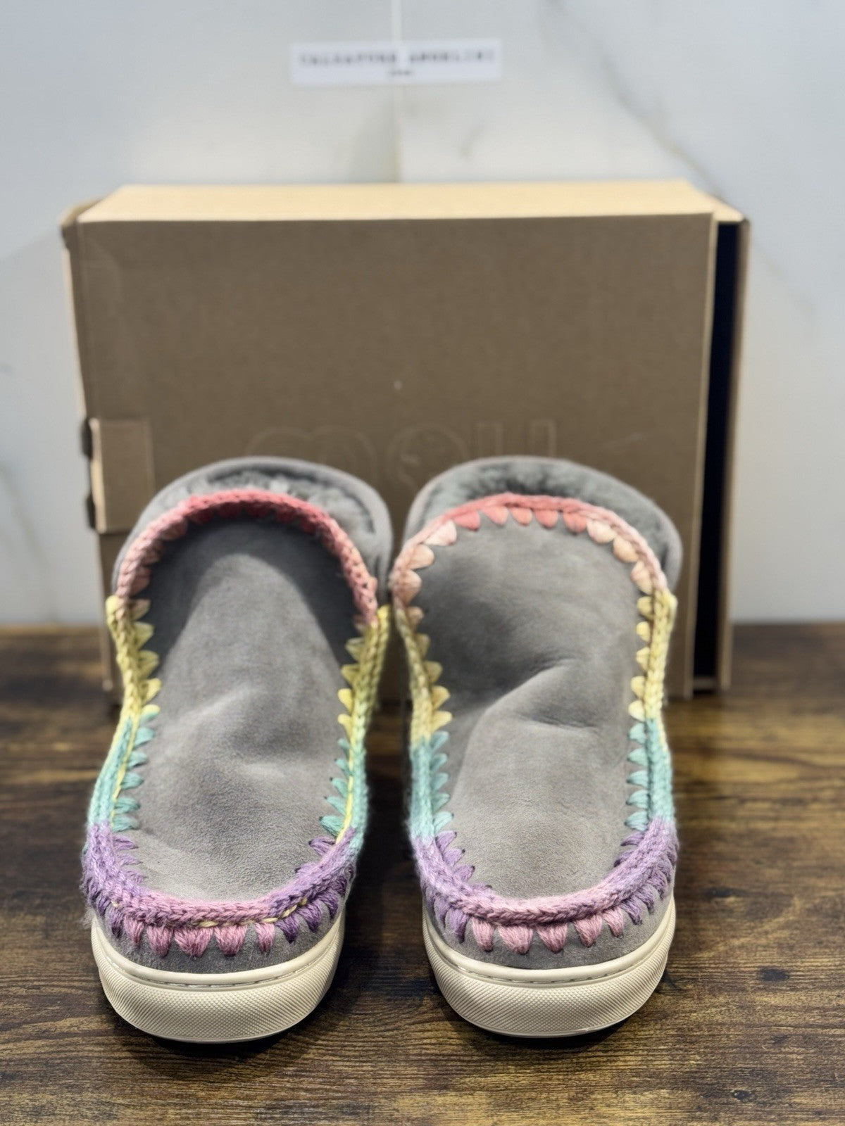 Mou eskimo Sneaker Rainbow  Casual Mou Woman Boot  Suede Grey 40