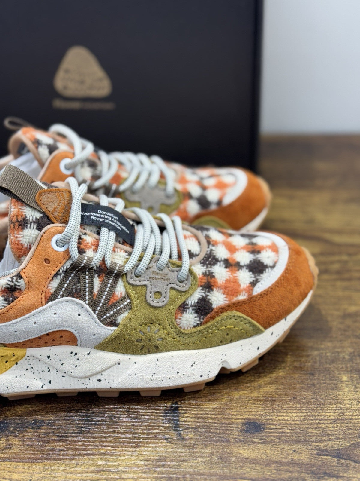 Flower Mountain Yamano 3 Orange Zucca Light Suede Pony  Causal Snekaer Donna 37
