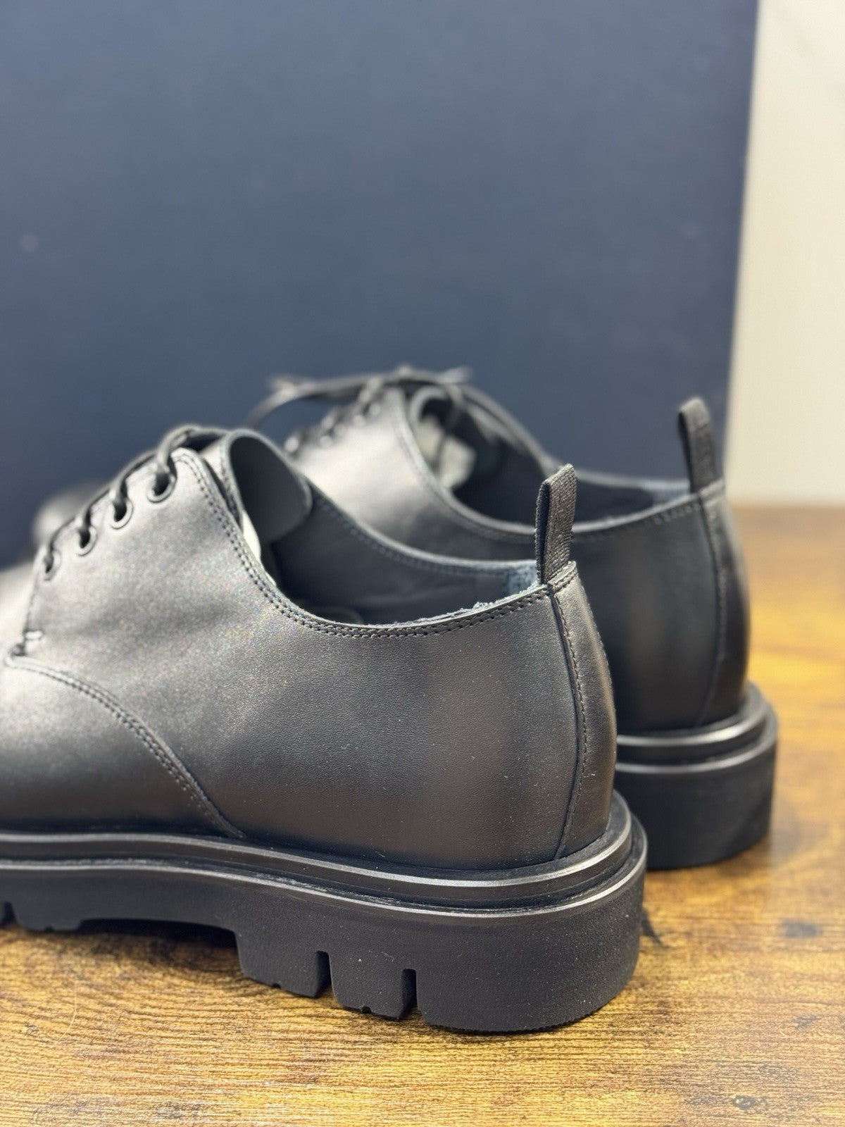 Seboy’s Scarpa  Derby Uomo Pelle Nero  Casual Men Shoes 41