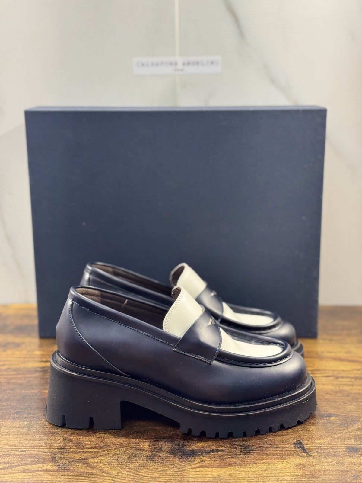 Seboy’s Mocassino  Donna Pelle Blu   Casual Woman Loafer 40