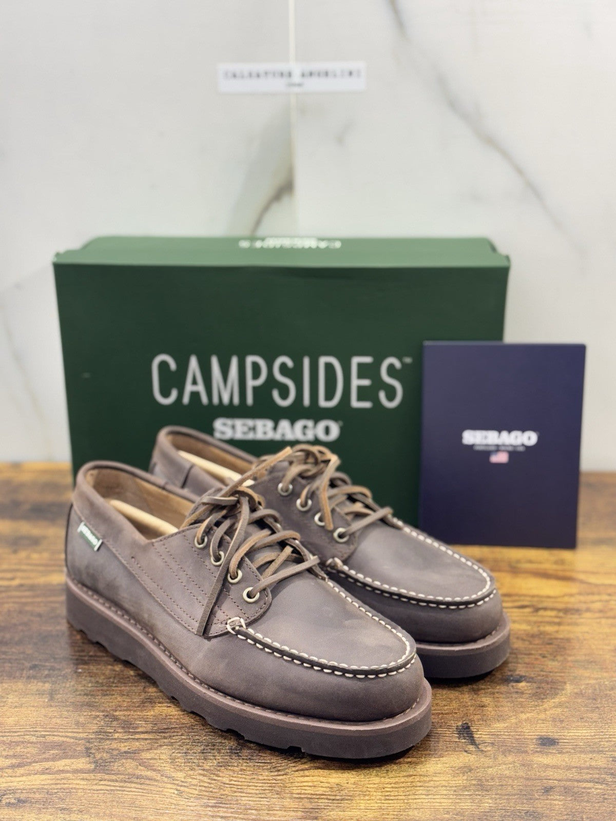 Sebago Askookfield Pelle Dark Brown  Scarpa Uomo Icon Sebago 41.5