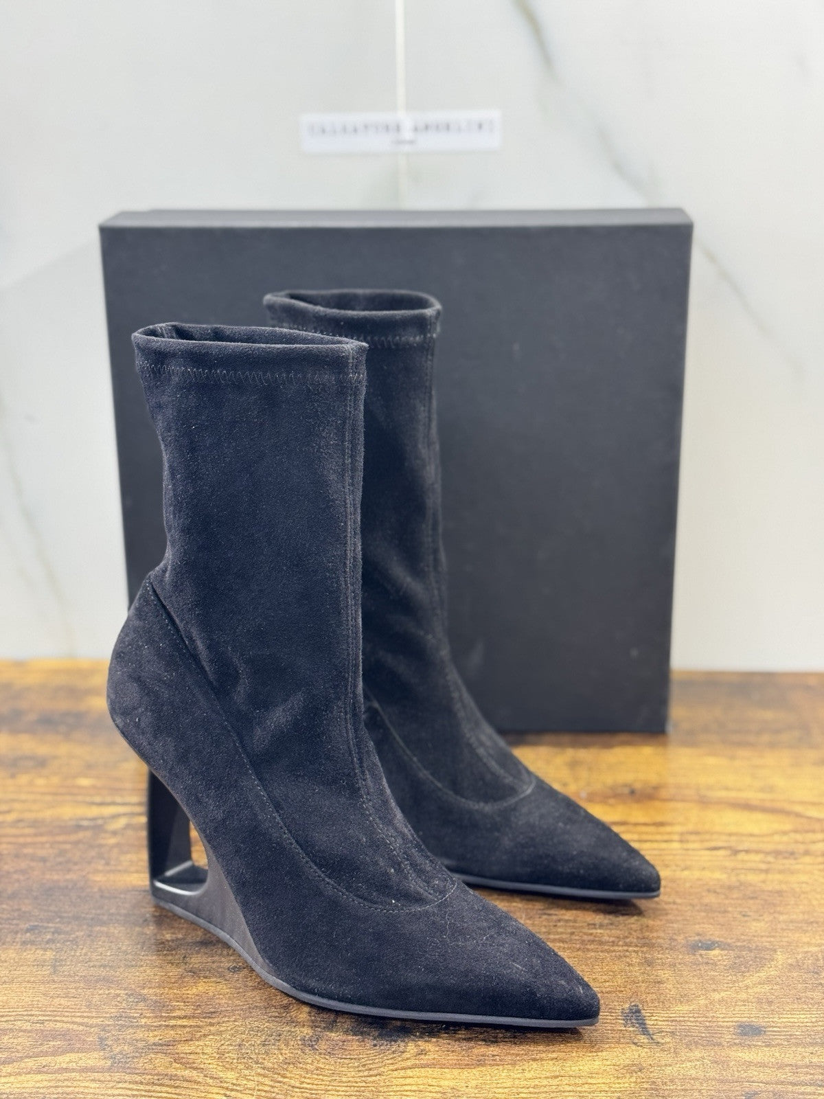 Vic Matie’ Stivaletto donna Suede Nero Zeppa casual boot donna 37