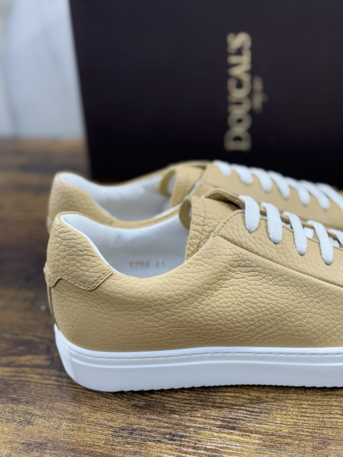 Doucal’s Sneaker Uomo Icon Pelle Beige     Luxury Men Shoes Doucal’s 41