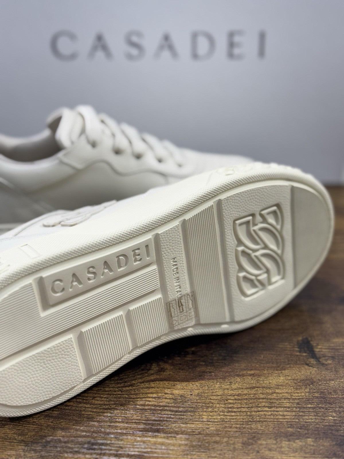 Casadei Sneakers Casadei Off Road in Pelle Milk  Luxury Casadei Casual 38.5