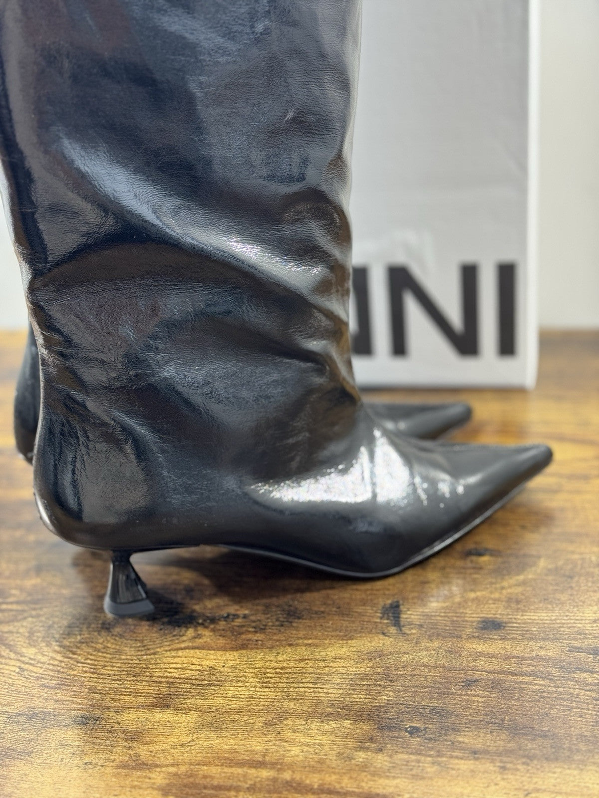 Ganni Stivale Donna  Pelle Nero Causal Boot Donna Ganni 37