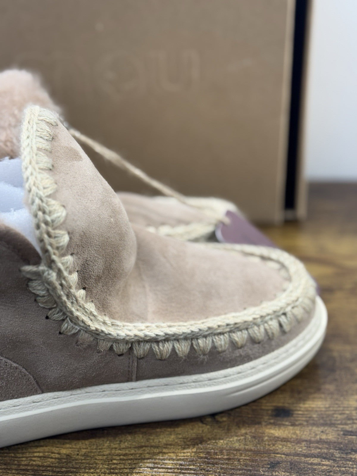 Mou eskimo Sneaker  Bold Suede Beige Casual Mou Woman Boot  Pietre  Logo 40
