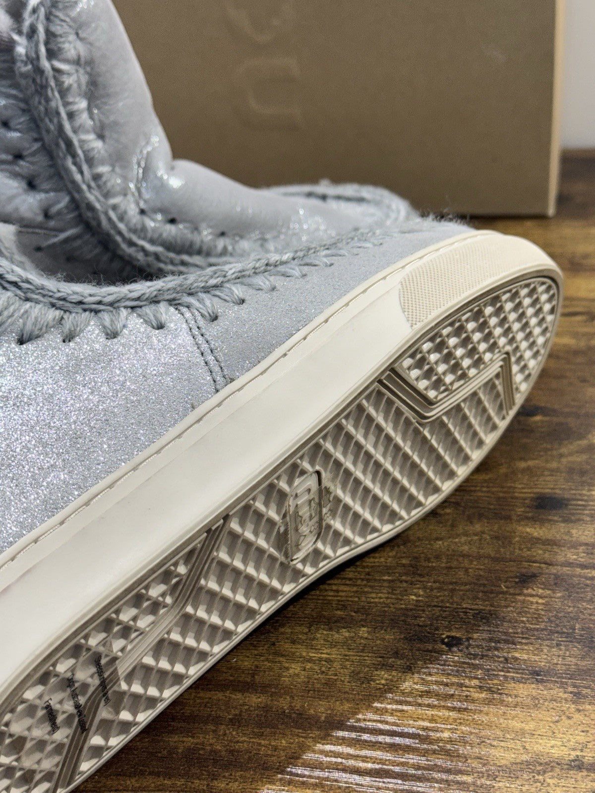 Mou Inner Wedge Sneaker    Casual Mou Woman Boot  Pelle Argento 40