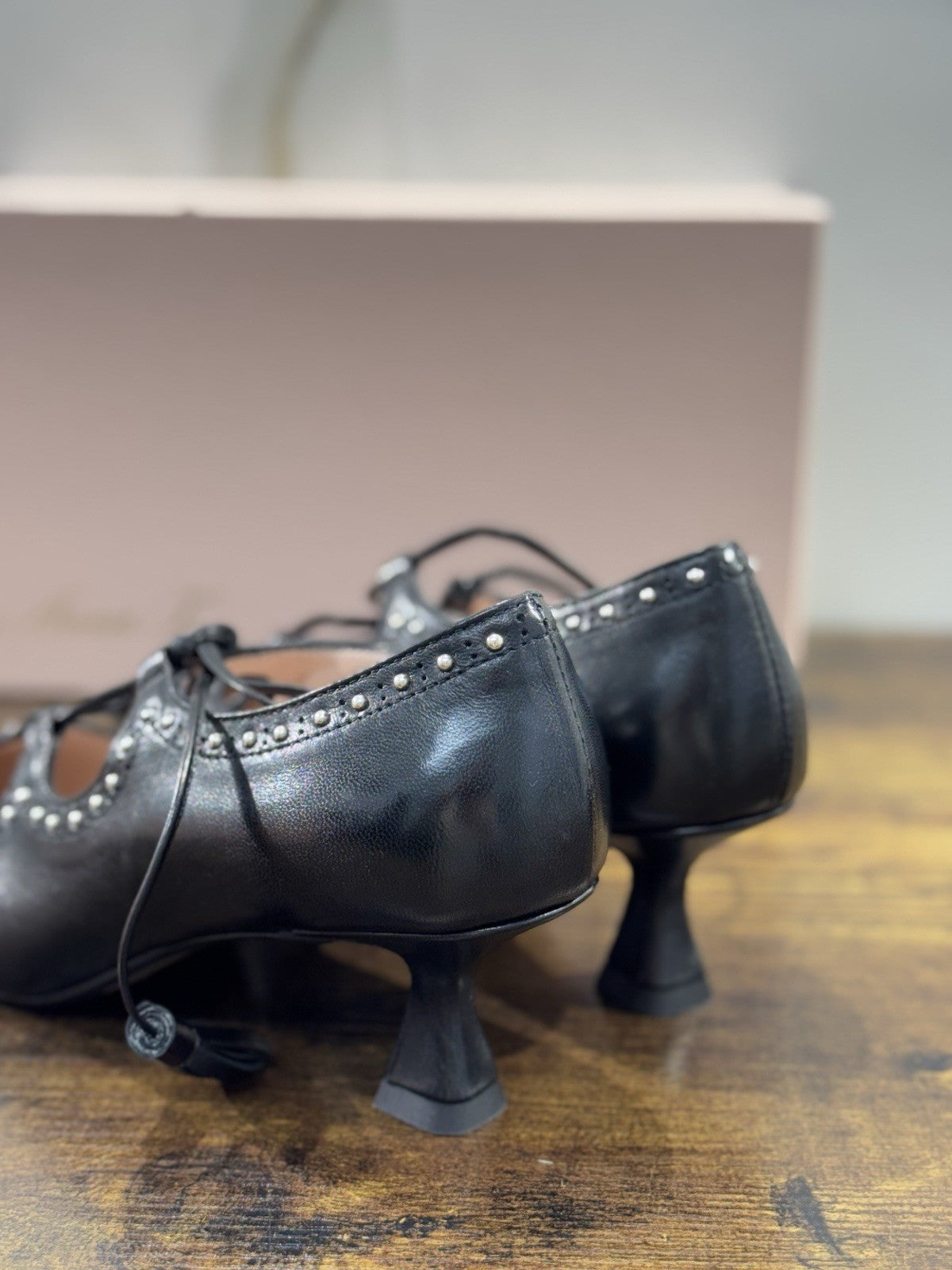 Anna F. Décolleté’ Donna Pelle Nero  Con Tacco 37.5