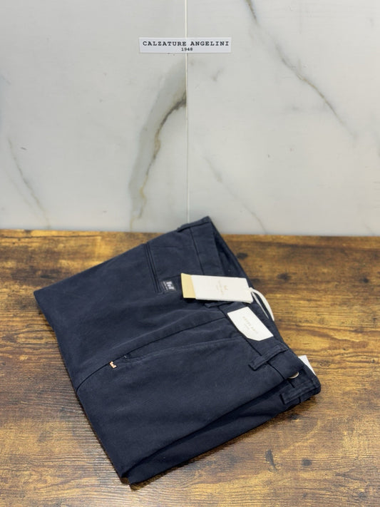 Entre Amis Pantalone Sartoriale Tasche  America Blu   Made In Italy 36