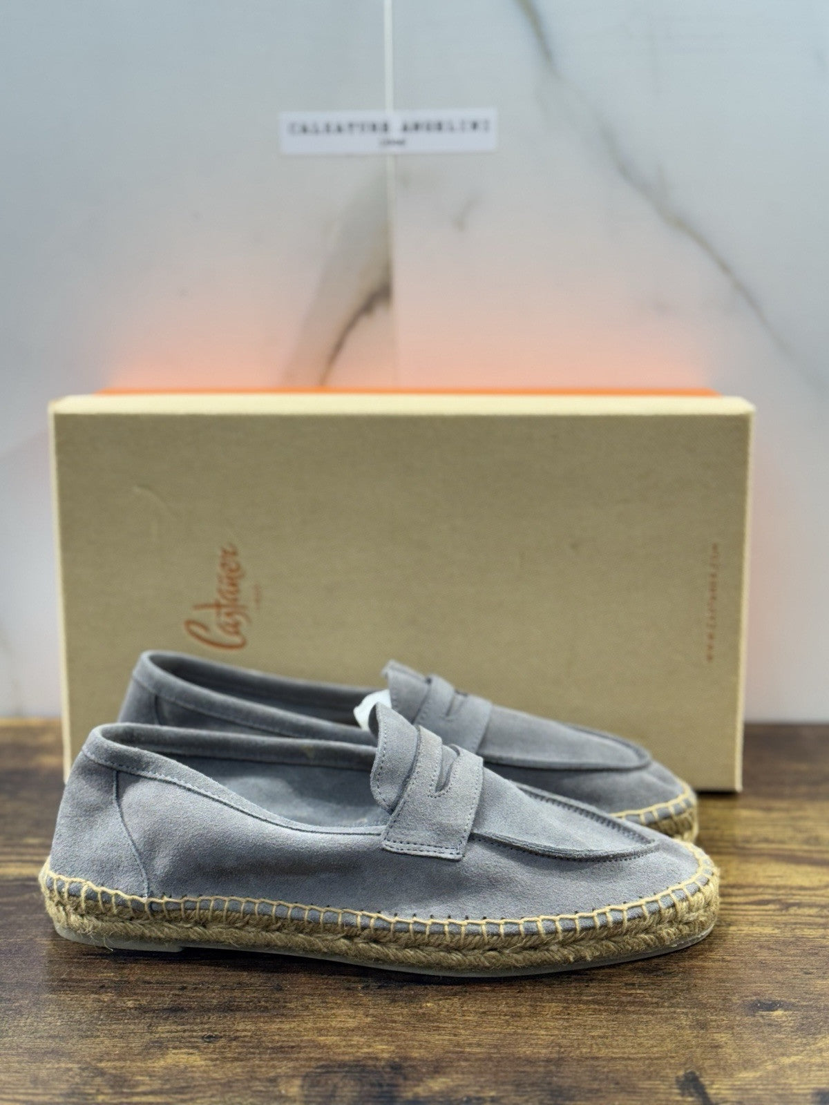 Castagner Espadrillas Uomo Mocassino Suede Grey Original 42
