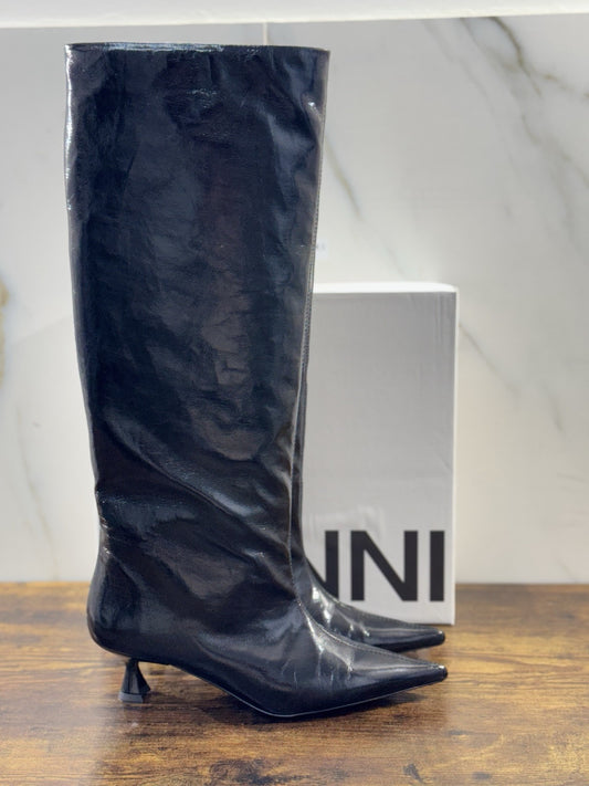 Ganni Stivale Donna  Pelle Nero Causal Boot Donna Ganni 37