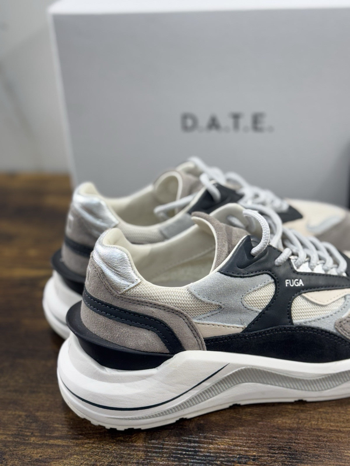 D.A.T.E Fuga Dragon Donna   sneaker Pelle Ivory   Casual Shoes 36