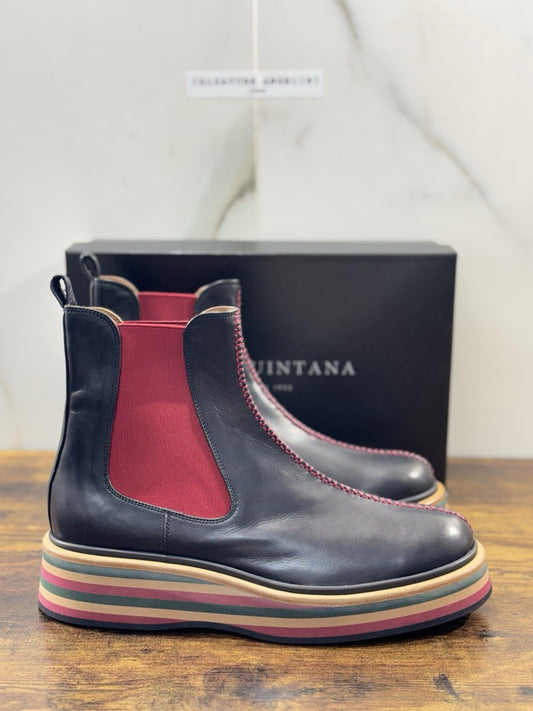 Pons Quintana Chelsea Boot  Donna Pelle Nera  Casual Woman 40