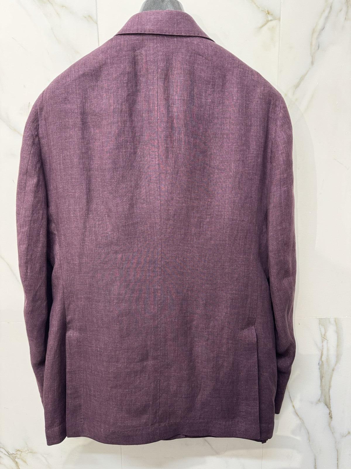 Abito Breras Milano 100% Lino Burgundy Made In Italy 48
