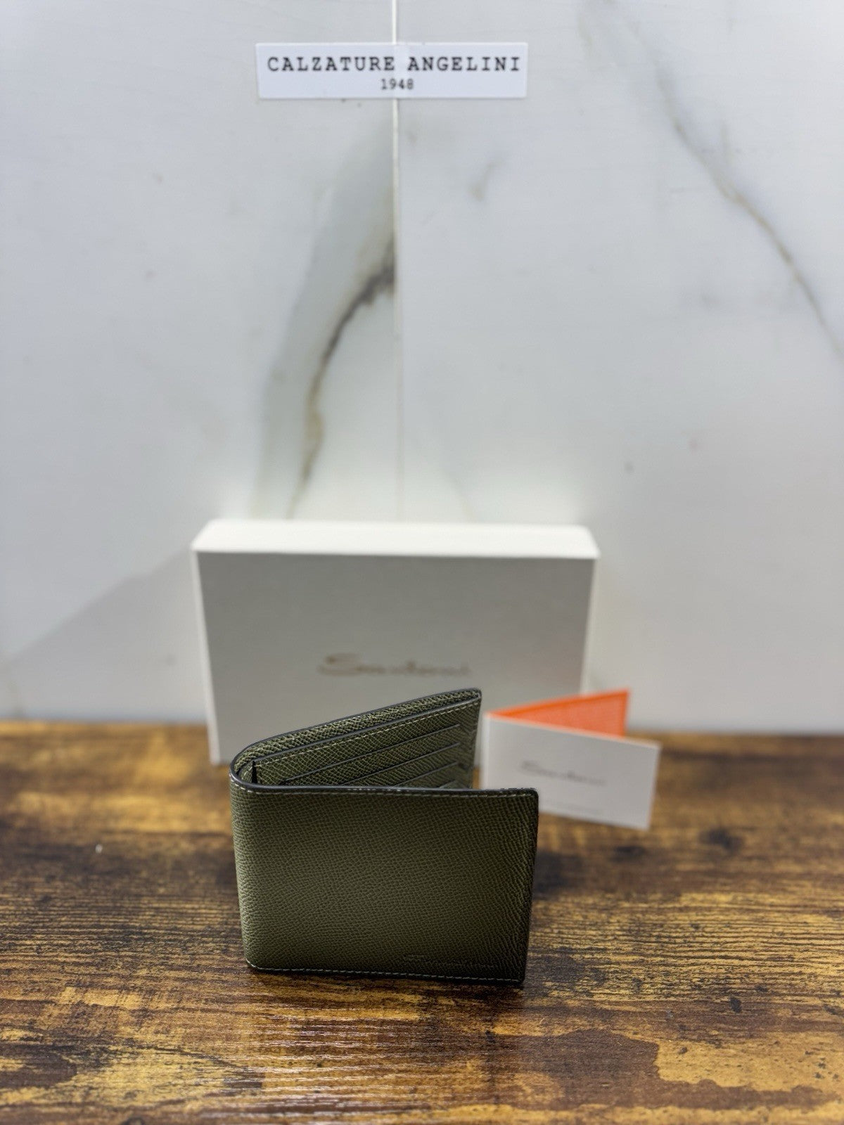 Portafoglio In Pelle Verde   Bottolata Santoni Luxury Men Wallet Santoni
