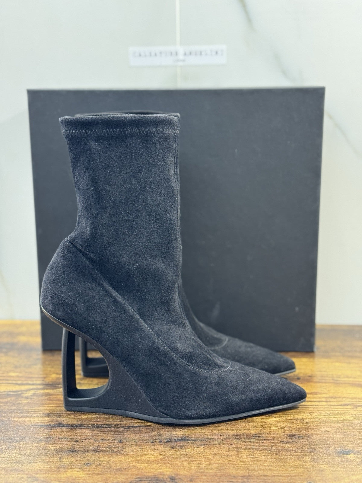 Vic Matie’ Stivaletto donna Suede Nero Zeppa casual boot donna 37
