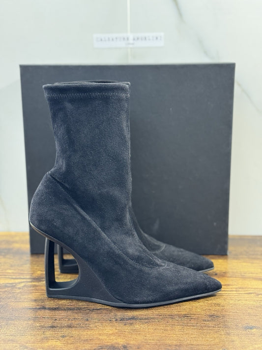 Vic Matie’ Stivaletto donna Suede Nero Zeppa casual boot donna 37