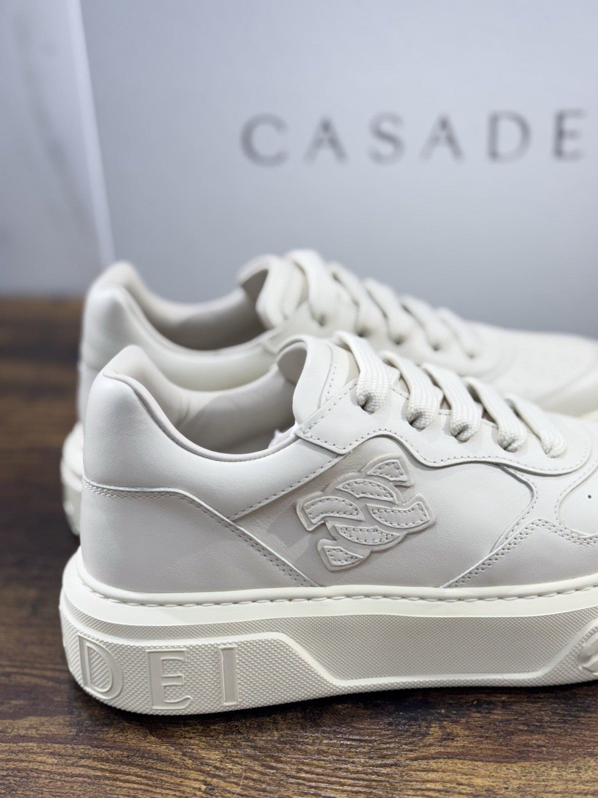 Casadei Sneakers Casadei Off Road in Pelle Milk  Luxury Casadei Casual 37.5