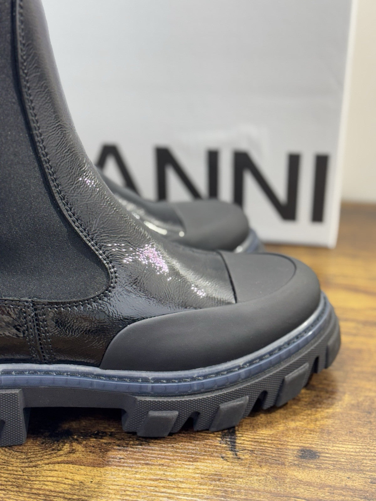 Ganni Chelsea Boot Donna Pelle Nero Causal Boot Donna Ganni 40