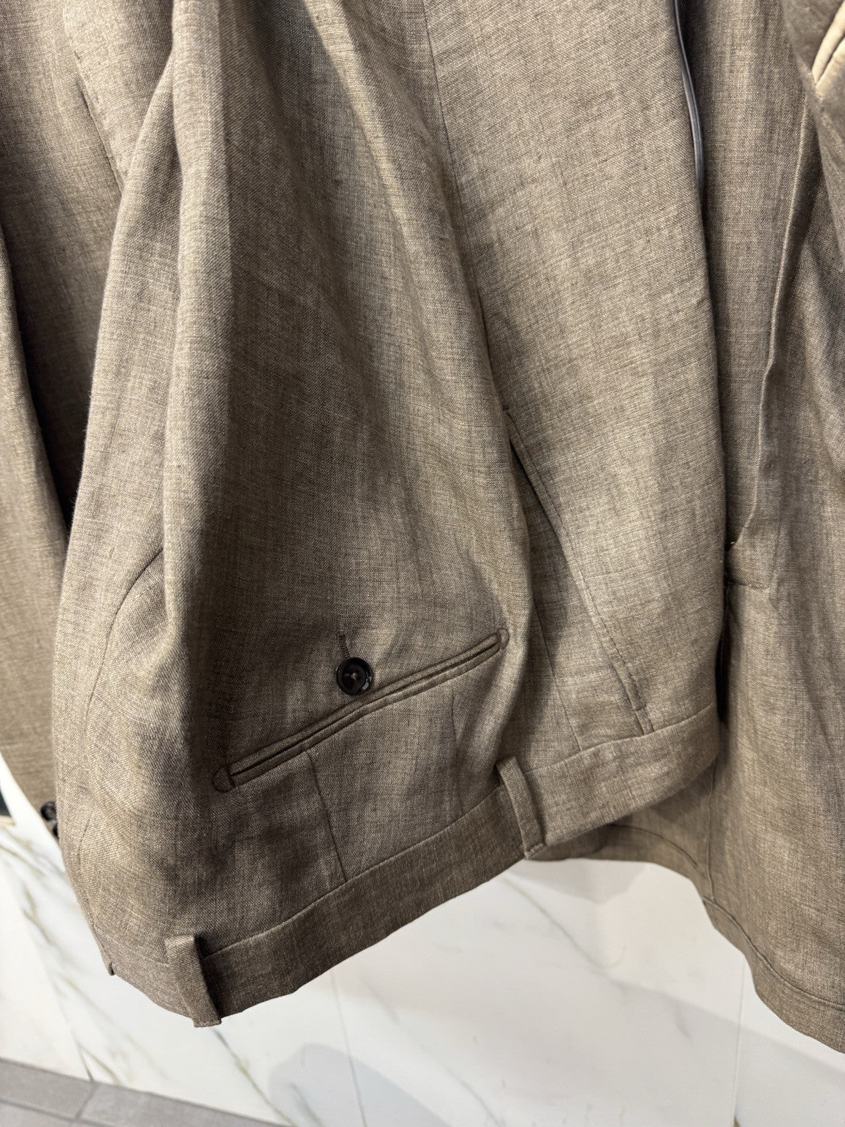 Abito Breras Milano 100% Lino Tortora  Made In Italy 46