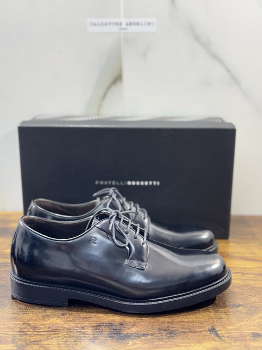 fratelli rossetti Scarpa Uomo Derby Nero Pelle Luxury Men Shoe 41
