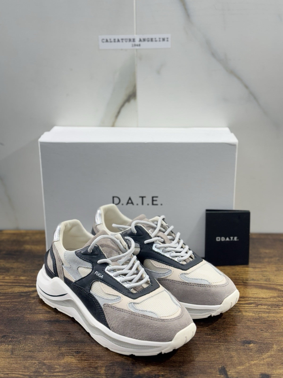 D.A.T.E Fuga Dragon Donna   sneaker Pelle Ivory   Casual Shoes 36