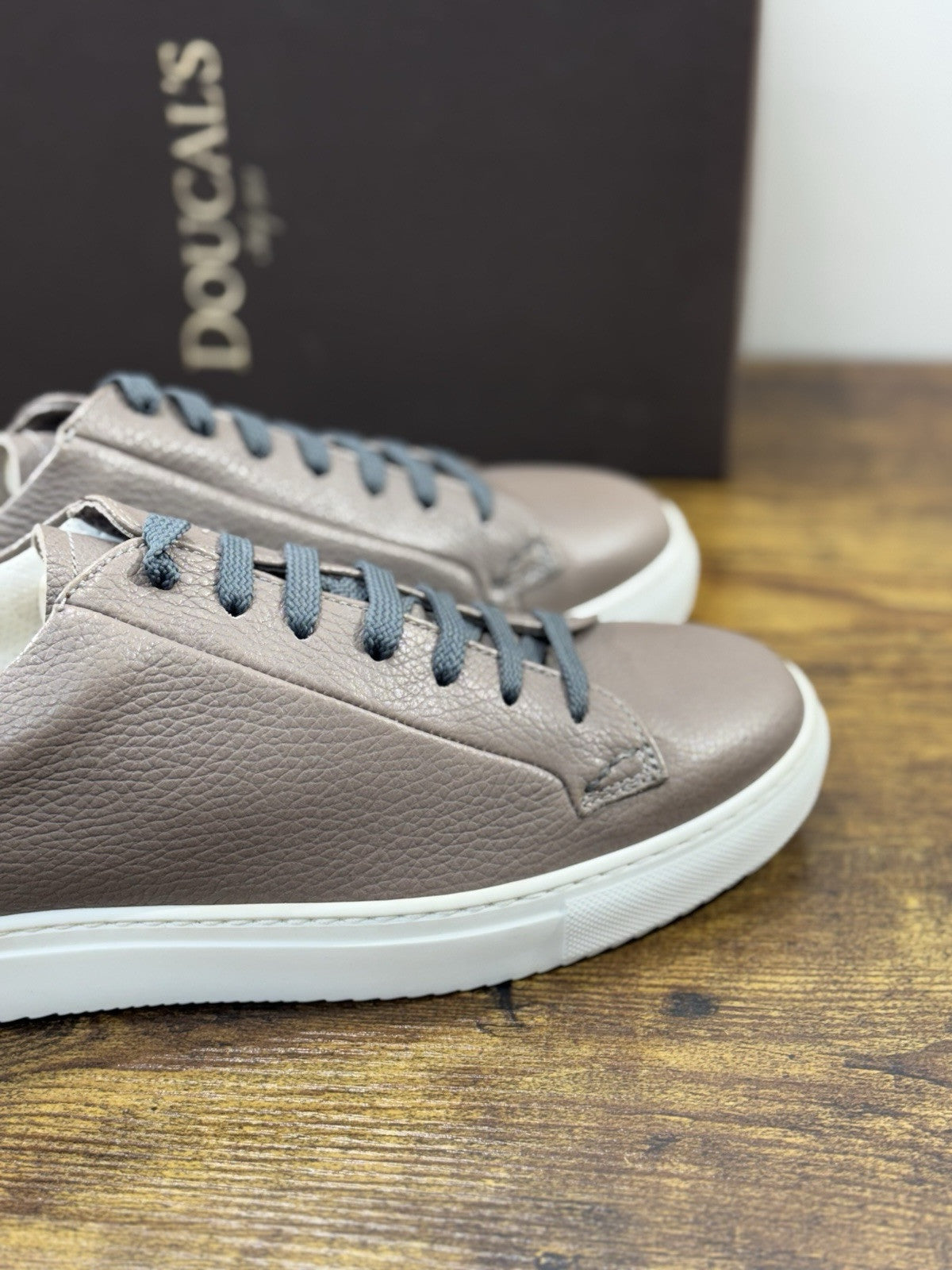 Doucal’s Sneaker Uomo Icon Pelle Antracite    Luxury Men Shoes Doucal’s 41.5