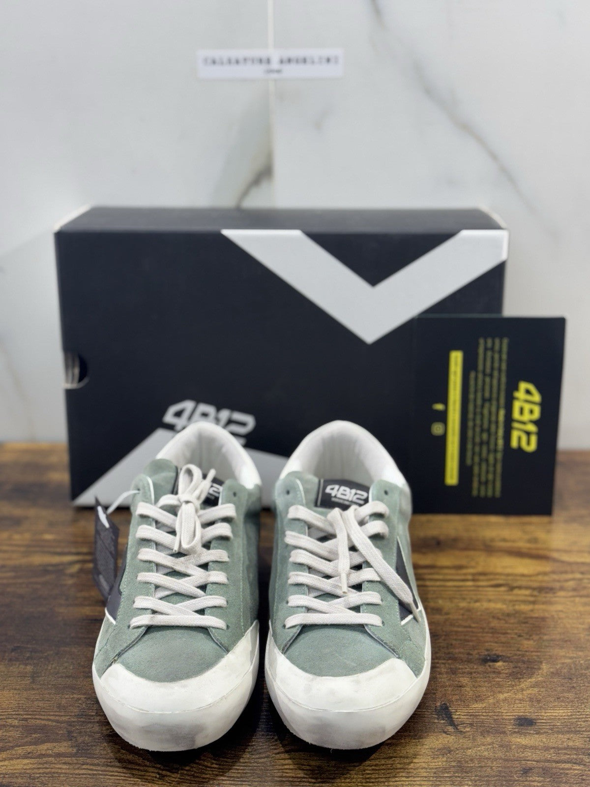 4B12 Sneaker Uomo Suprime   Pelle Military Washed SuedeSneaker    Casual Shoe 41
