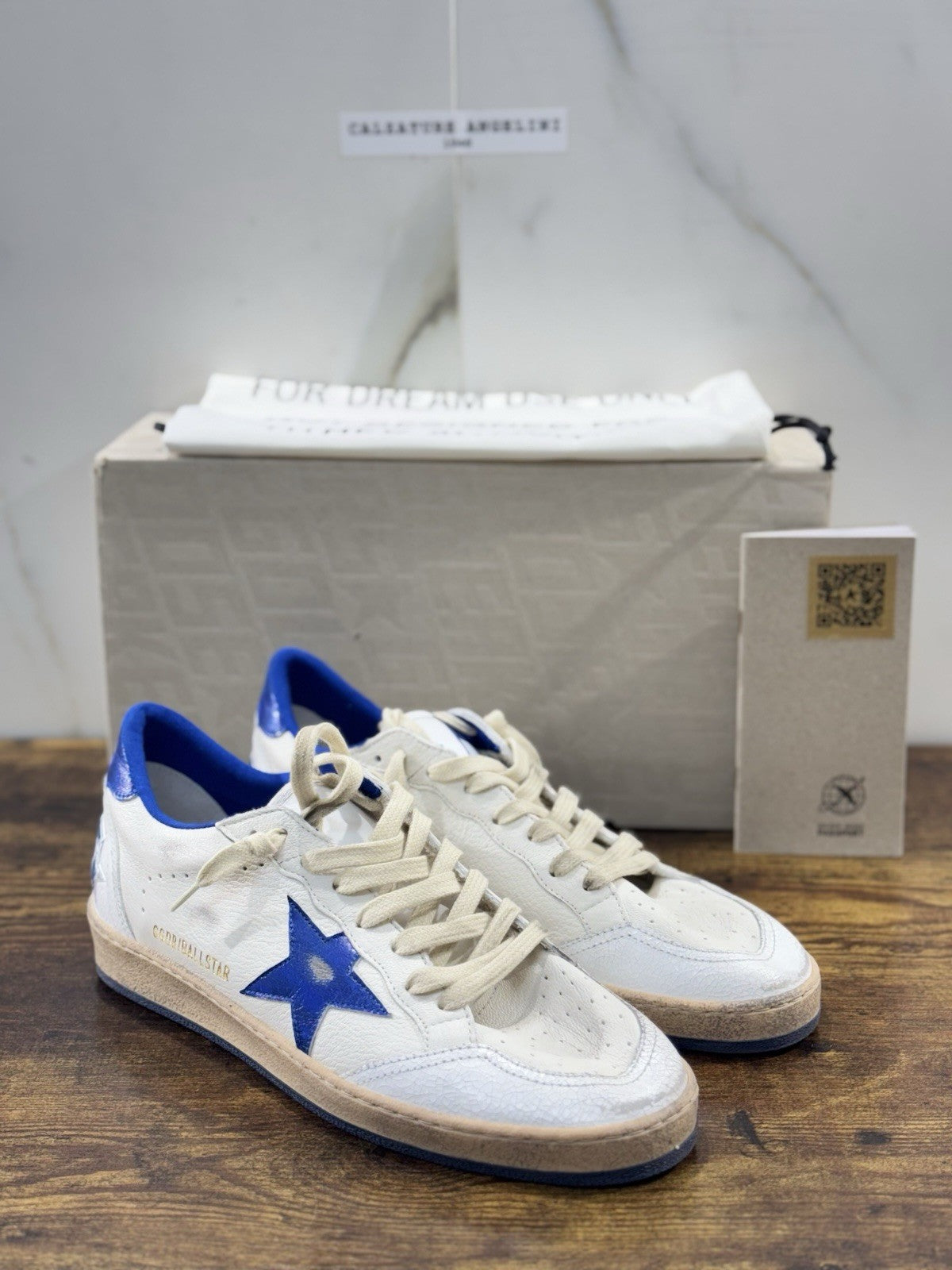 Golden Goose Ball Star Sneaker Uomo White Bluet    Luxury Casual Golden Goose 41