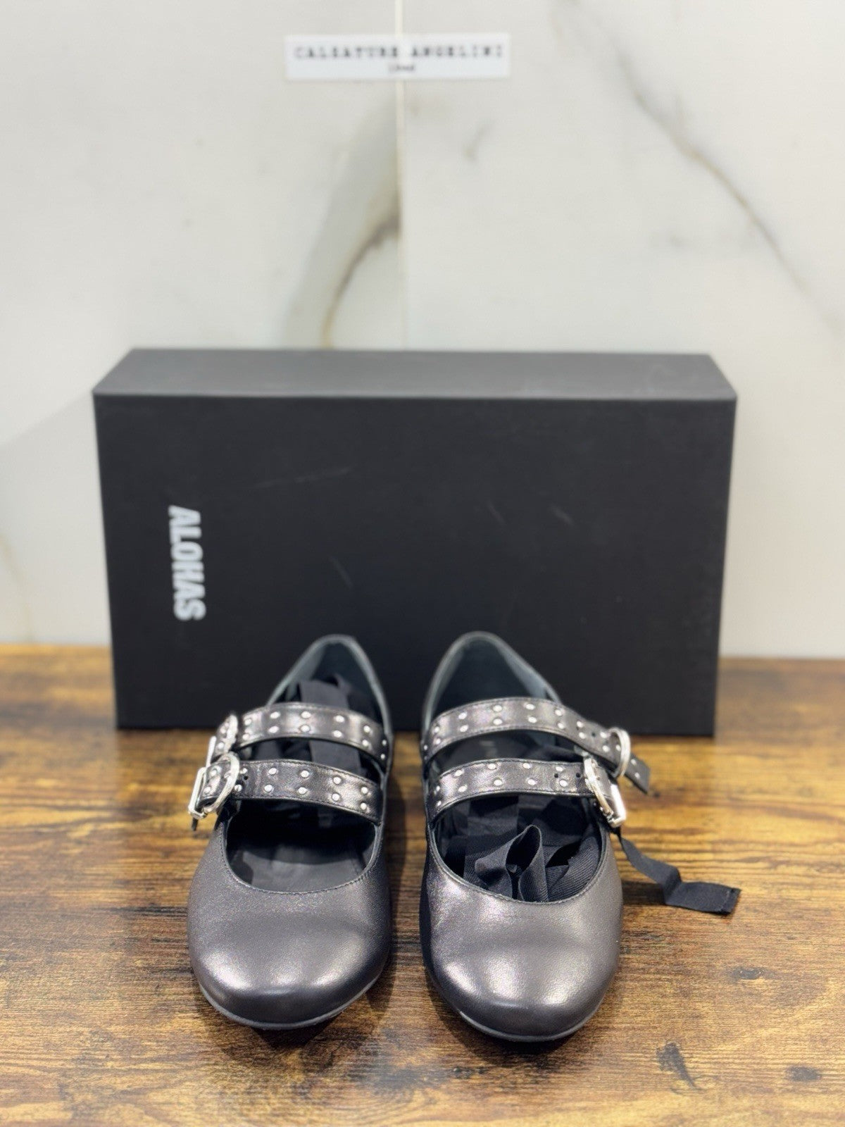 Alohas Ballerina Donna Pelle Nero   Casual Shoe 37