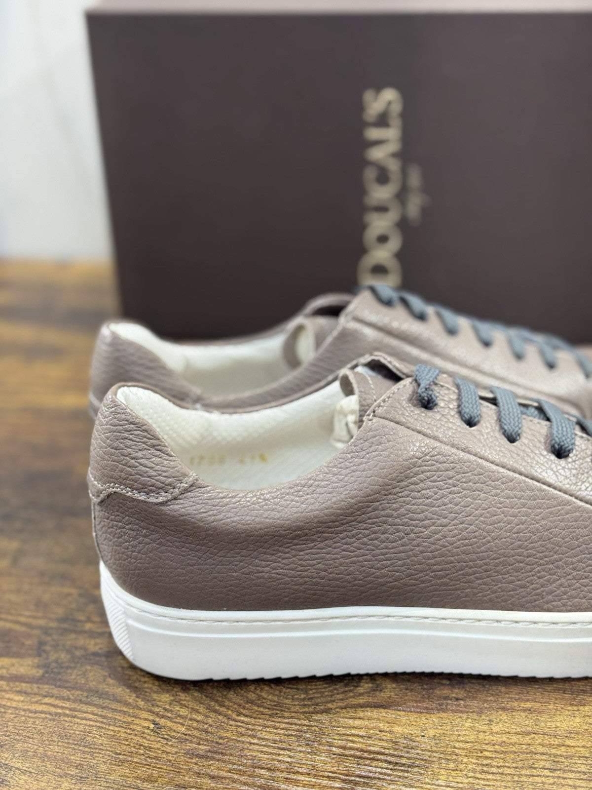 Doucal’s Sneaker Uomo Icon Pelle Antracite    Luxury Men Shoes Doucal’s 41.5