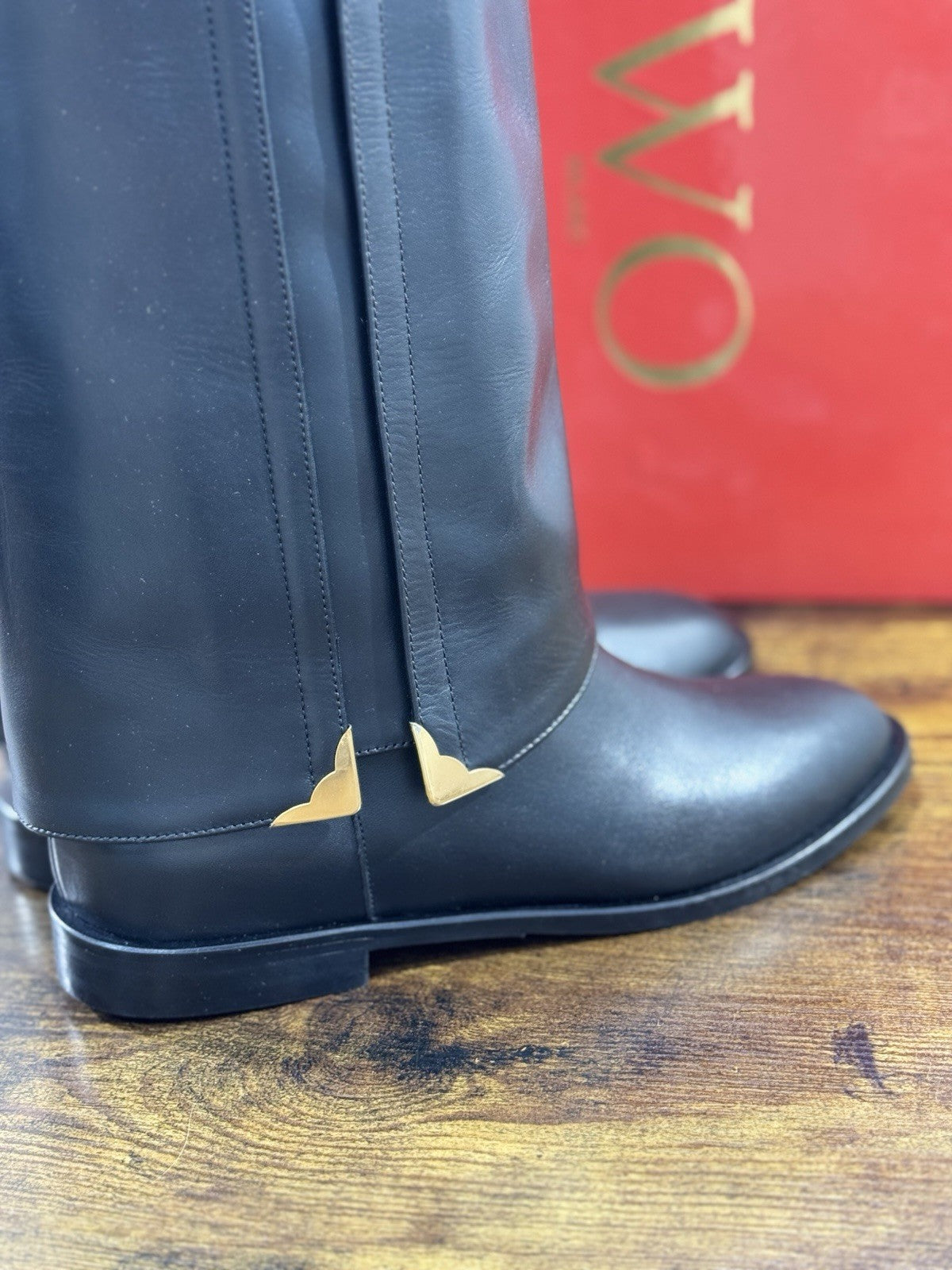 WO Milano Stivale  donna Pelle Nero     casual boot tacco luxury 36