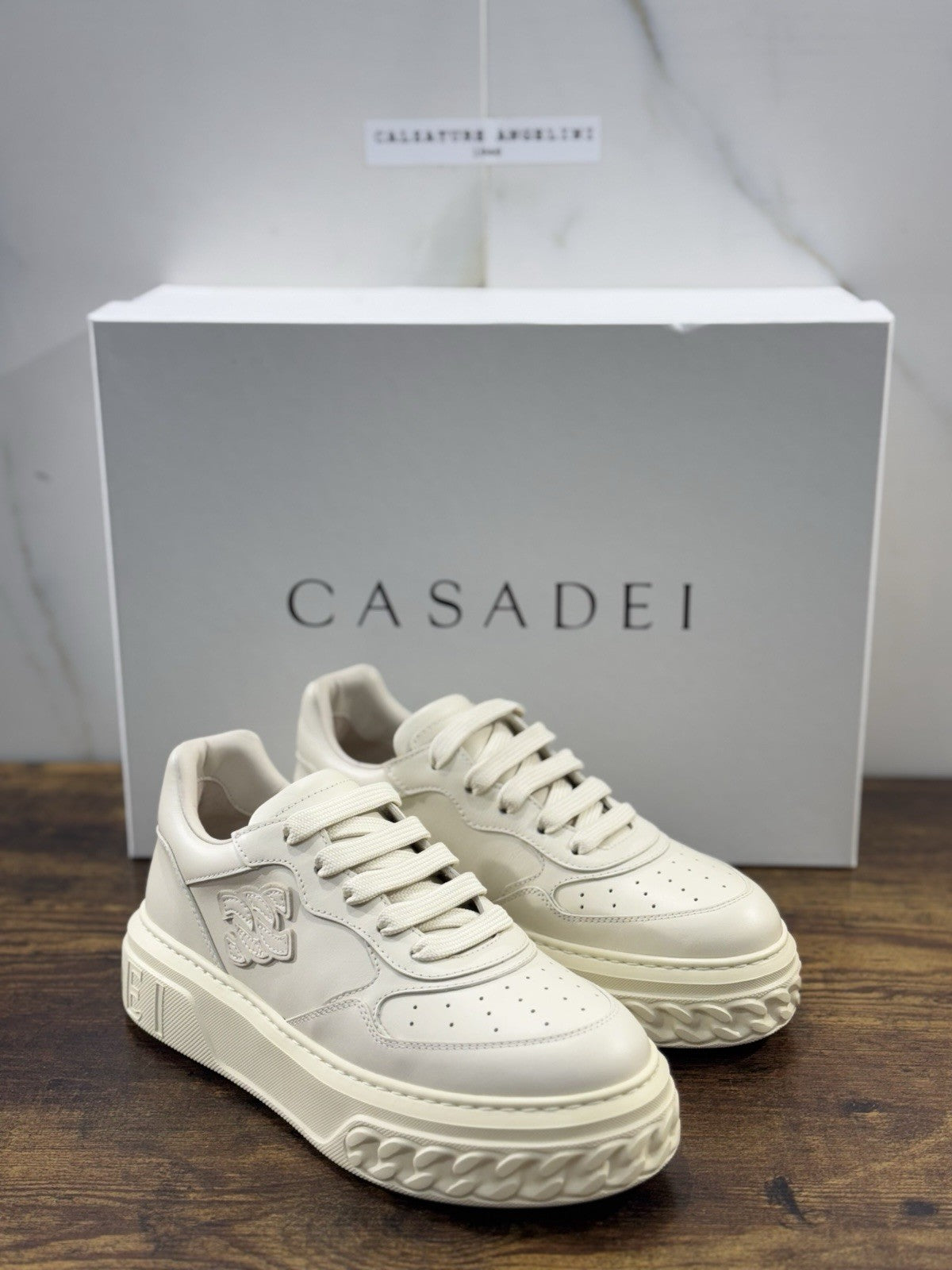 Casadei Sneakers Casadei Off Road in Pelle Milk  Luxury Casadei Casual 36