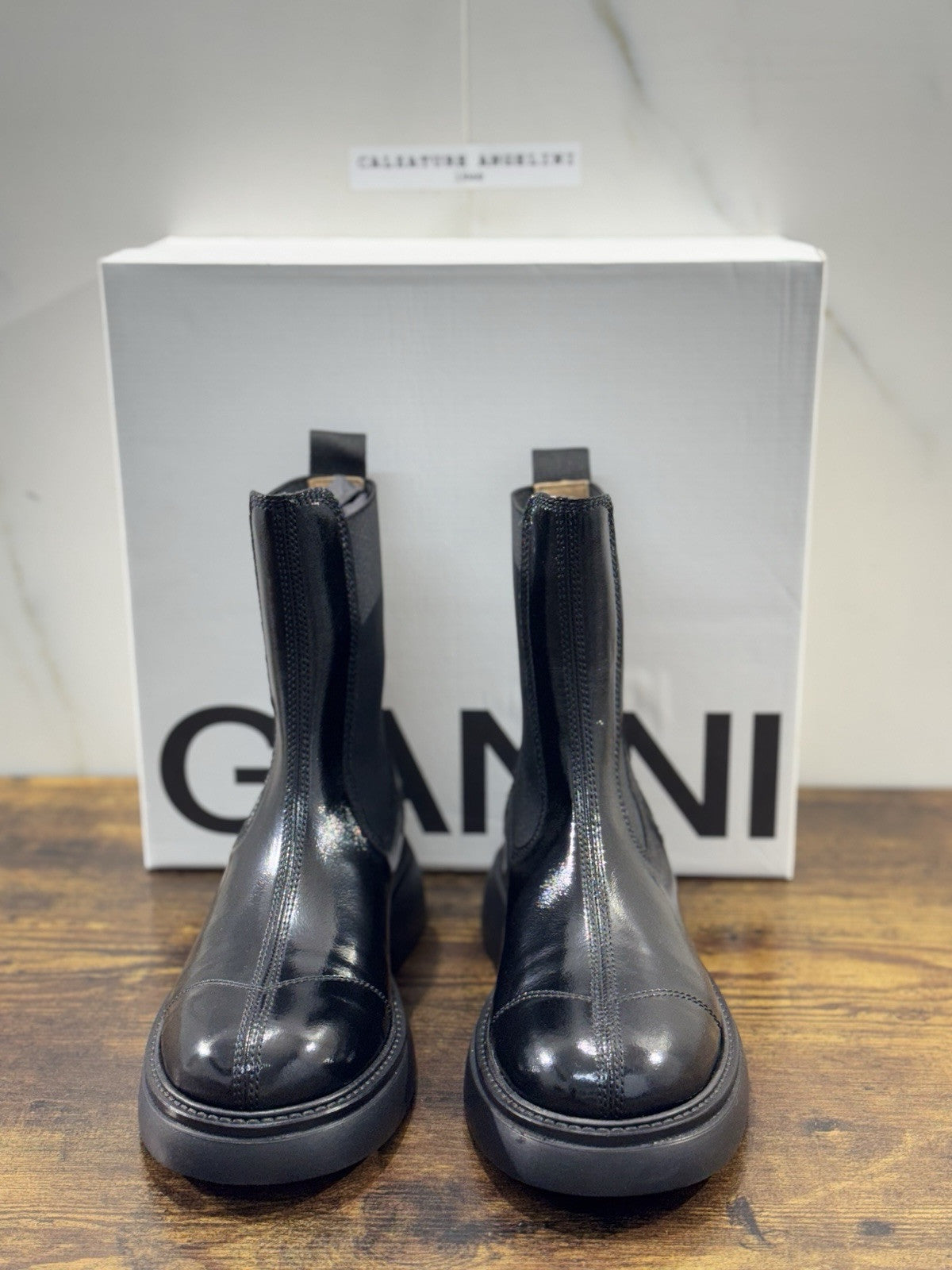 Ganni Chelsea Boot Donna Pelle Nero Causal Boot Donna Ganni 37