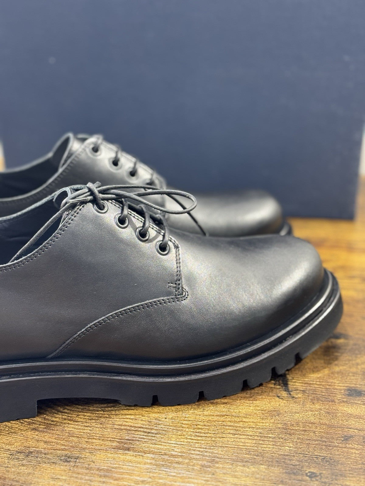 Seboy’s Scarpa  Derby Uomo Pelle Nero  Casual Men Shoes 41