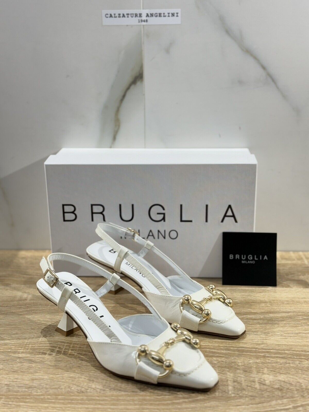 Bruglia Milano Slingback  Donna Bianca  Luxury Casual Sandal  Handmade 36